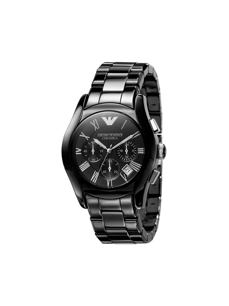 Emporio Armani Valente Chronograph Black Dial Black Ceramic Strap Watch For Men - AR1400 Buy Now By Emporio Armani