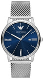 Emporio Armani Minimalist Quartz Blue Dial Silver Steel Strap Watch For Men - AR11571 Buy Now By Emporio Armani