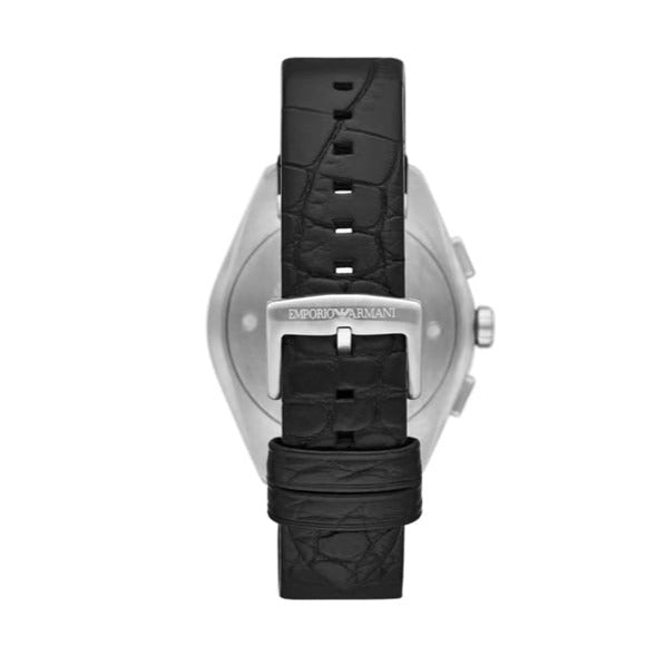 Emporio Armani Claudio Chronograph Black Dial Black Leather Strap Watch For Men - AR11542 Buy Now By Emporio Armani