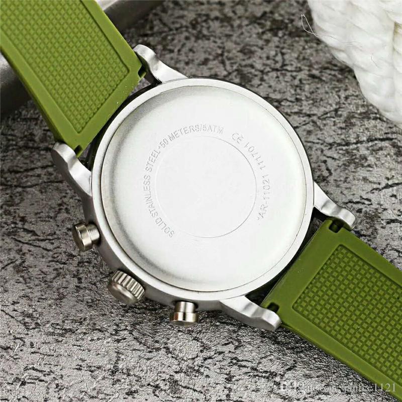 Emporio Armani Chronograph White Dial Green Rubber Strap Watch For Men - AR11022 Buy Now By Emporio Armani