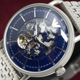 Emporio Armani Aviator Multifunction Blue Dial Silver Mesh Bracelet Watch For Men - AR60024 Buy Now By Emporio Armani