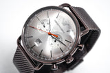 Emporio Armani Aviator Chronograph Grey Dial Brown Mesh Bracelet Watch For Men - AR11169 Buy Now By Emporio Armani