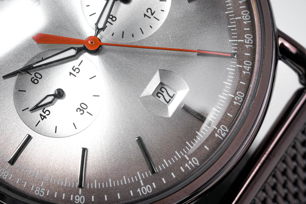 Emporio Armani Aviator Chronograph Grey Dial Brown Mesh Bracelet Watch For Men - AR11169 Buy Now By Emporio Armani