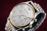 Emporio Armani Beta Chronograph Grey Dial Two Tone Steel Strap Watch For Men - AR1864 Buy Now By Emporio Armani