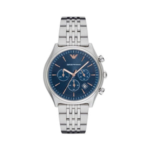 Emporio Armani Luigi Chronograph Quartz Blue Dial Silver Steel Strap Watch For Men - AR1974 Buy Now By Emporio Armani