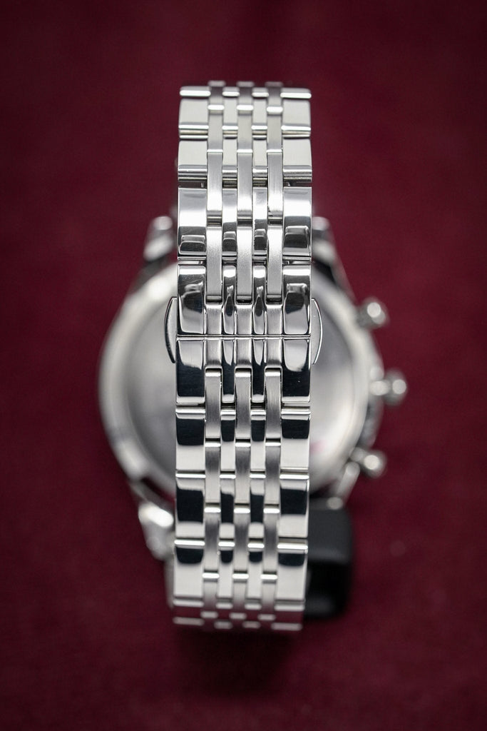 Emporio Armani Chronograph Blue Dial Silver Steel Strap Watch For Men - AR1942 Buy Now By Emporio Armani