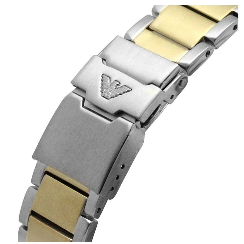 Emporio Armani Diver Chronograph Green Dial Two Tone Steel Strap Watch For Men - AR11361 Buy Now By Emporio Armani