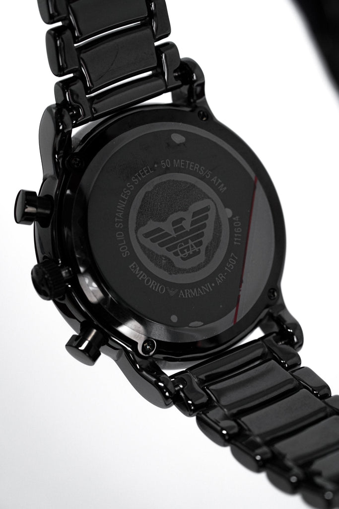 Emporio Armani Luigi Chronograph Black Dial Black Stainless Steel Watch For Men - AR1507 Buy Now By Emporio Armani