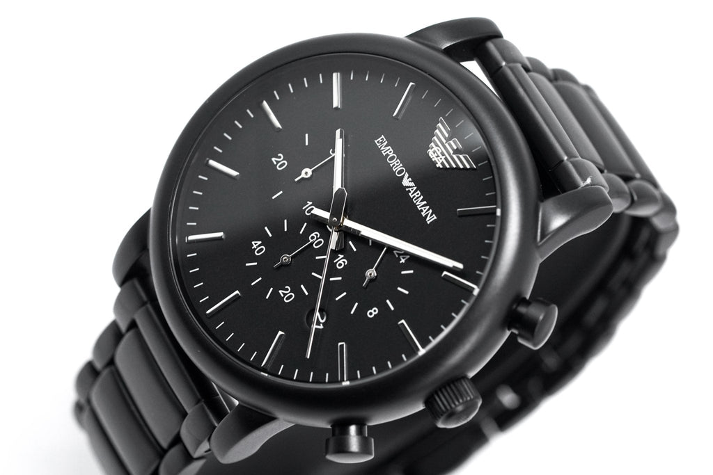 Emporio Armani Luigi Chronograph Black Dial Black Stainless Steel Watch For Men - AR1895 Buy Now By Emporio Armani