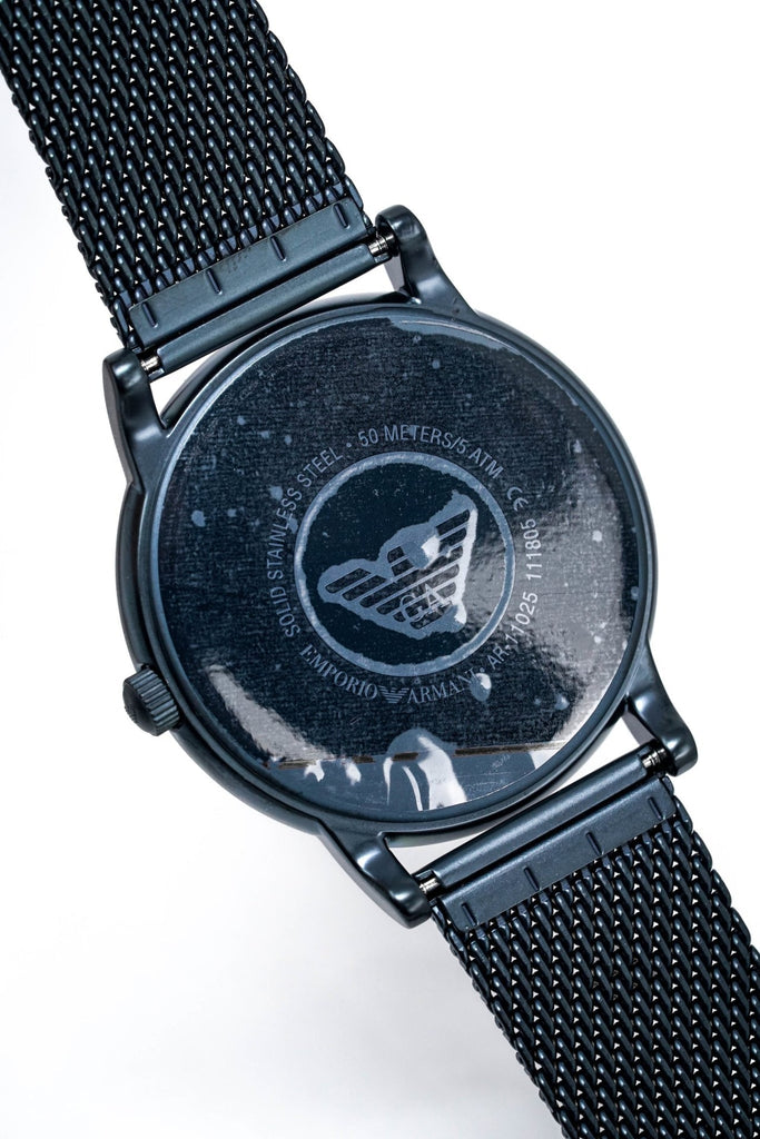 Emporio Armani Luigi Quartz Blue Dial Grey Mesh Bracelet Watch For Men - AR11053 Buy Now By Emporio Armani