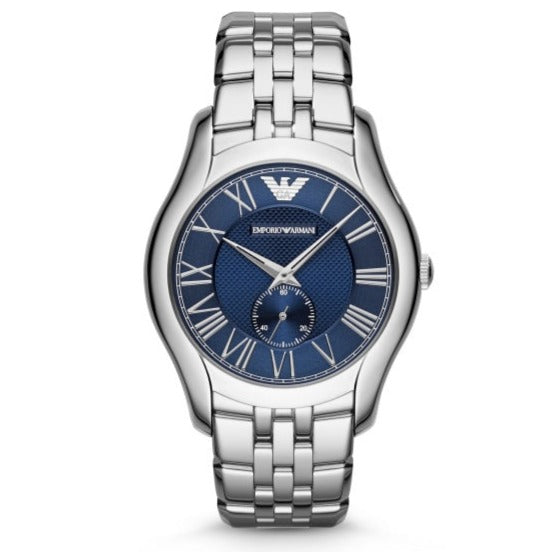 Emporio Armani Valente Chronograph Blue Dial Silver Steel Strap Watch For Men - AR1789 Buy Now By Emporio Armani