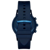 Emporio Armani Renato Chronograph Silver Dial Blue Silicone Strap Watch For Men - AR11026 Buy Now By Emporio Armani