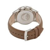 Emporio Armani Classic Chronograph Silver Dial Brown Leather Strap Watch For Men - AR2471 Buy Now By Emporio Armani