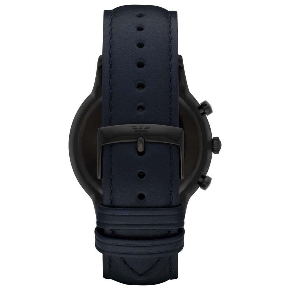 Emporio Armani Renato Chronograph Quartz Blue Dial Blue Leather Strap Watch For Men - AR2481 Buy Now By Emporio Armani