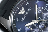 Emporio Armani Sportivo Chronograph Blue Dial Black Strap Watch For Men - AR5921 Buy Now By Emporio Armani