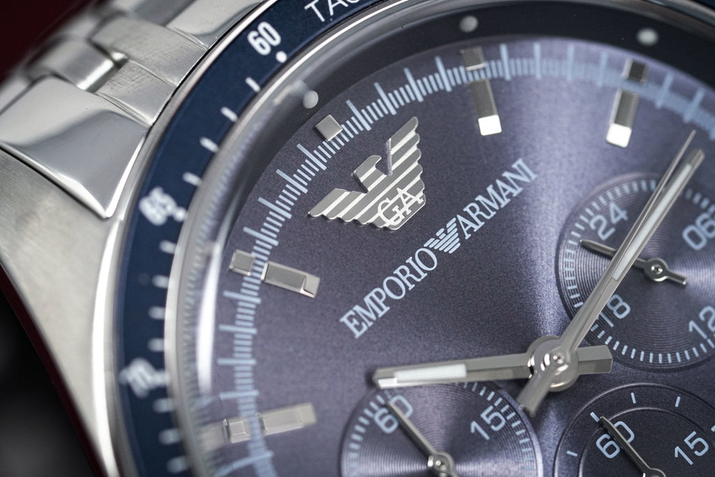 Emporio Armani Sportivo Chronograph Blue Stainless Steel Watch For Men - AR6072 Buy Now By Emporio Armani