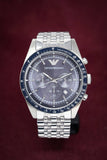 Emporio Armani Sportivo Chronograph Blue Stainless Steel Watch For Men - AR6072 Buy Now By Emporio Armani