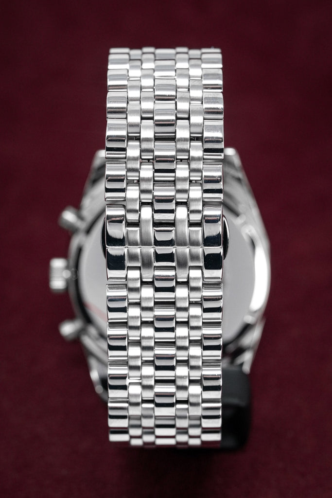 Emporio Armani Tazio Chronograph Black Dial Silver Steel Strap Watch For Men - AR5988 Buy Now By Emporio Armani