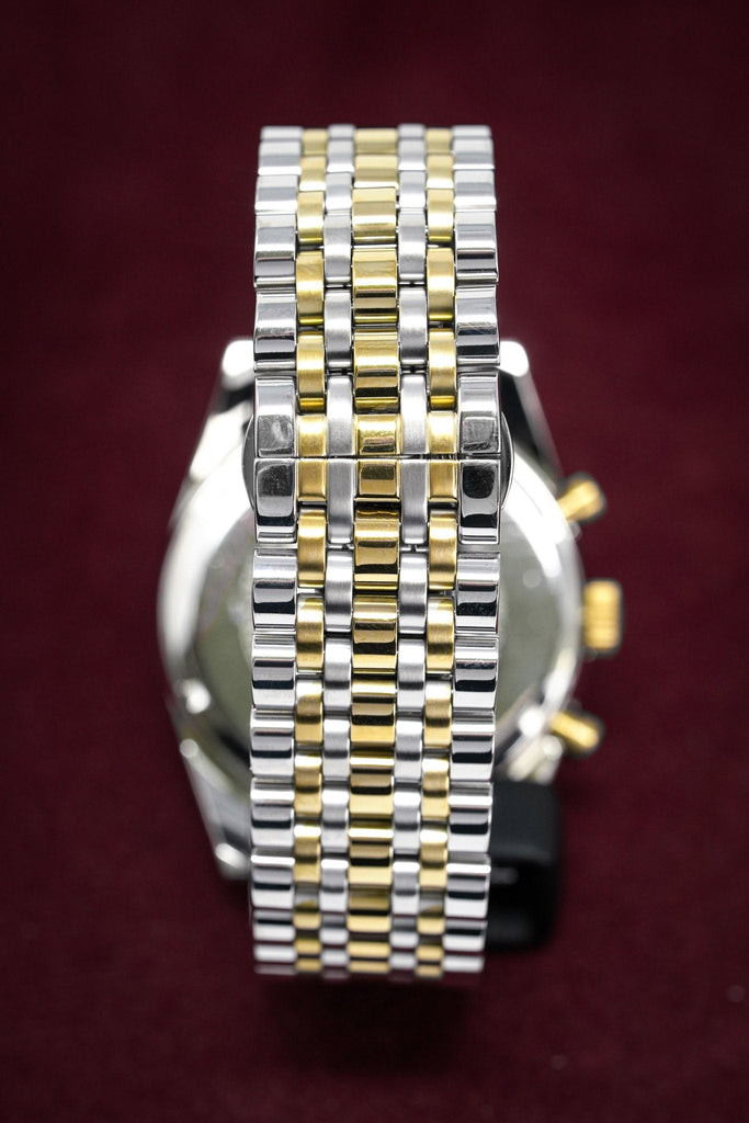 Emporio Armani Tazio Chronograph Blue Dial Two Tone Stainless Steel Watch For Men - AR6088 Buy Now By Emporio Armani