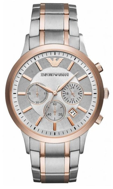Emporio Armani Renato Gray Dial Gray Steel Strap Watch For Men - AR11077 Buy Now By Emporio Armani
