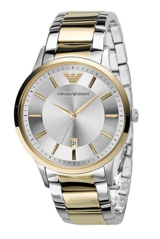 Emporio Armani Renato Silver Dial Two Tone Steel Strap Watch For Men - AR2449 Buy Now By Emporio Armani