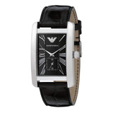 Emporio Armani Black Dial Black Leather Strap Watch For Men - AR0143 Buy Now By Emporio Armani