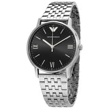 Emporio Armani Kappa Black Dial Silver Steel Strap Watch For Men - AR11152 Buy Now By Emporio Armani