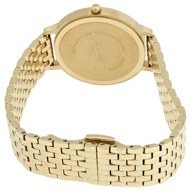 Emporio Armani Dress Analog Mother of Pearl Dial Gold Steel Strap Watch For Women - AR11007 Buy Now By Emporio Armani