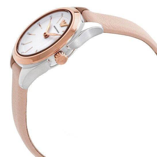 Emporio Armani Valeria Quartz White Dial Beige Leather Strap Watch For Women - AR11031 Buy Now By Emporio Armani