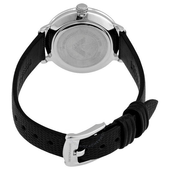 Emporio Armani Modern White Dial Black Leather Strap Watch For Women - AR11159 Buy Now By Emporio Armani