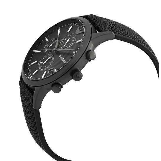 Emporio Armani Renato Chronograph Black Dial Black Nylon Strap Watch For Men - AR11457 Buy Now By Emporio Armani