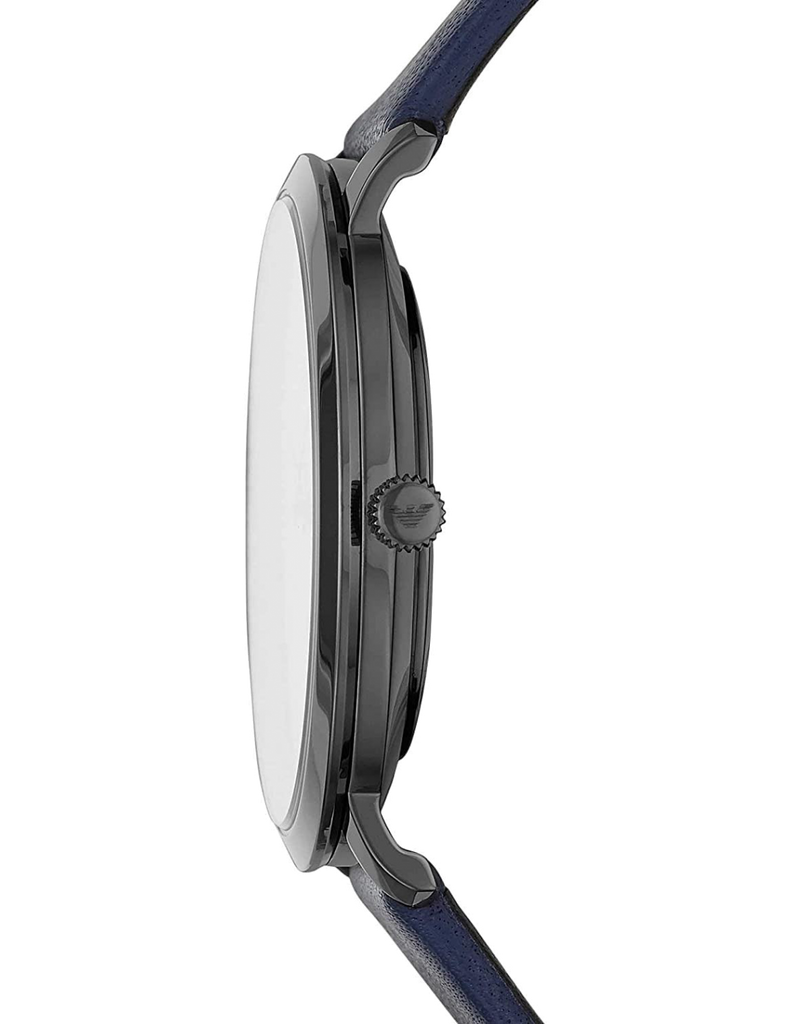 Emporio Armani Modern Slim Analog Silver Dial Blue Leather Strap Watch For Men - AR11214 Buy Now By Emporio Armani