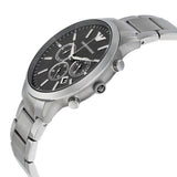 Emporio Armani Sportivo Chronograph Black Dial Silver Steel Strap Watch For Men - AR2460 Buy Now By Emporio Armani