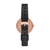 Emporio Armani Rosa Two Hand Black Dial Black Leather Strap Watch For Women - AR11493 Buy Now By Emporio Armani