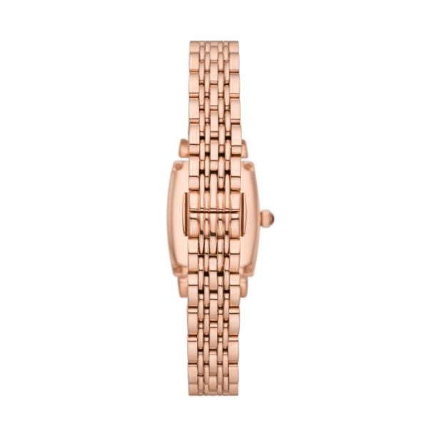 Emporio Armani Two Hand Diamonds Burgundy Dial Rose Gold Steel Strap Watch For Women - AR11488 Buy Now By Emporio Armani