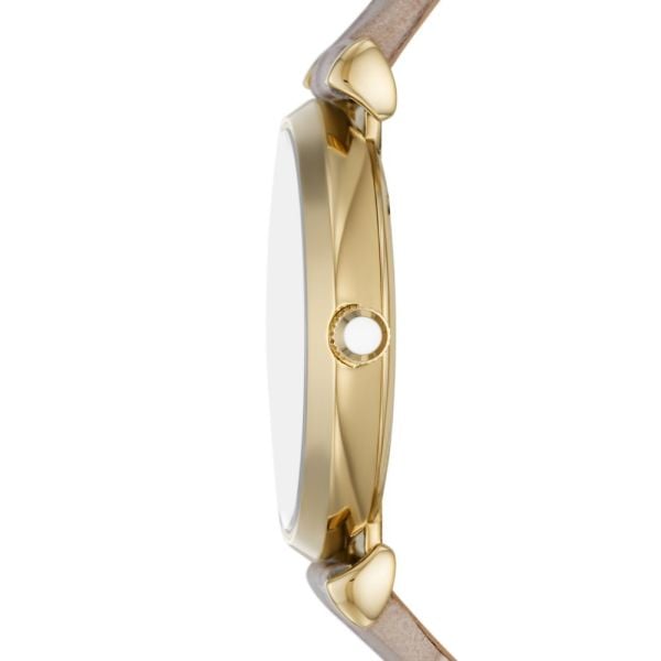 Emporio Armani Gianni T Bar Crystals Silver Dial Brown Leather Strap Watch For Women - AR11518 Buy Now By Emporio Armani