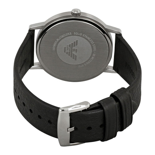 Emporio Armani Kappa Analog Quartz Black Dial Black Leather Strap Watch For Men - AR11013 Buy Now By Emporio Armani