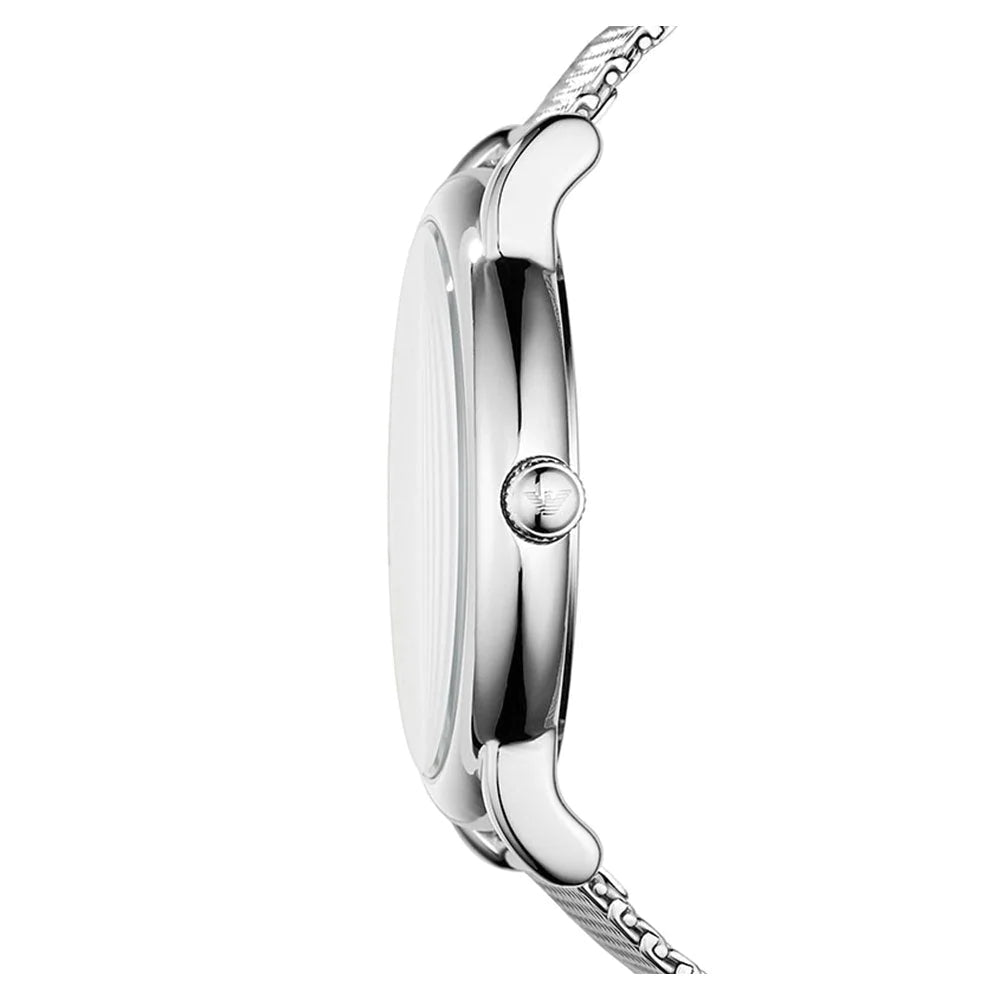 Emporio Armani Luigi Quartz Grey Dial Silver Mesh Bracelet Watch For Men - AR11069 Buy Now By Emporio Armani