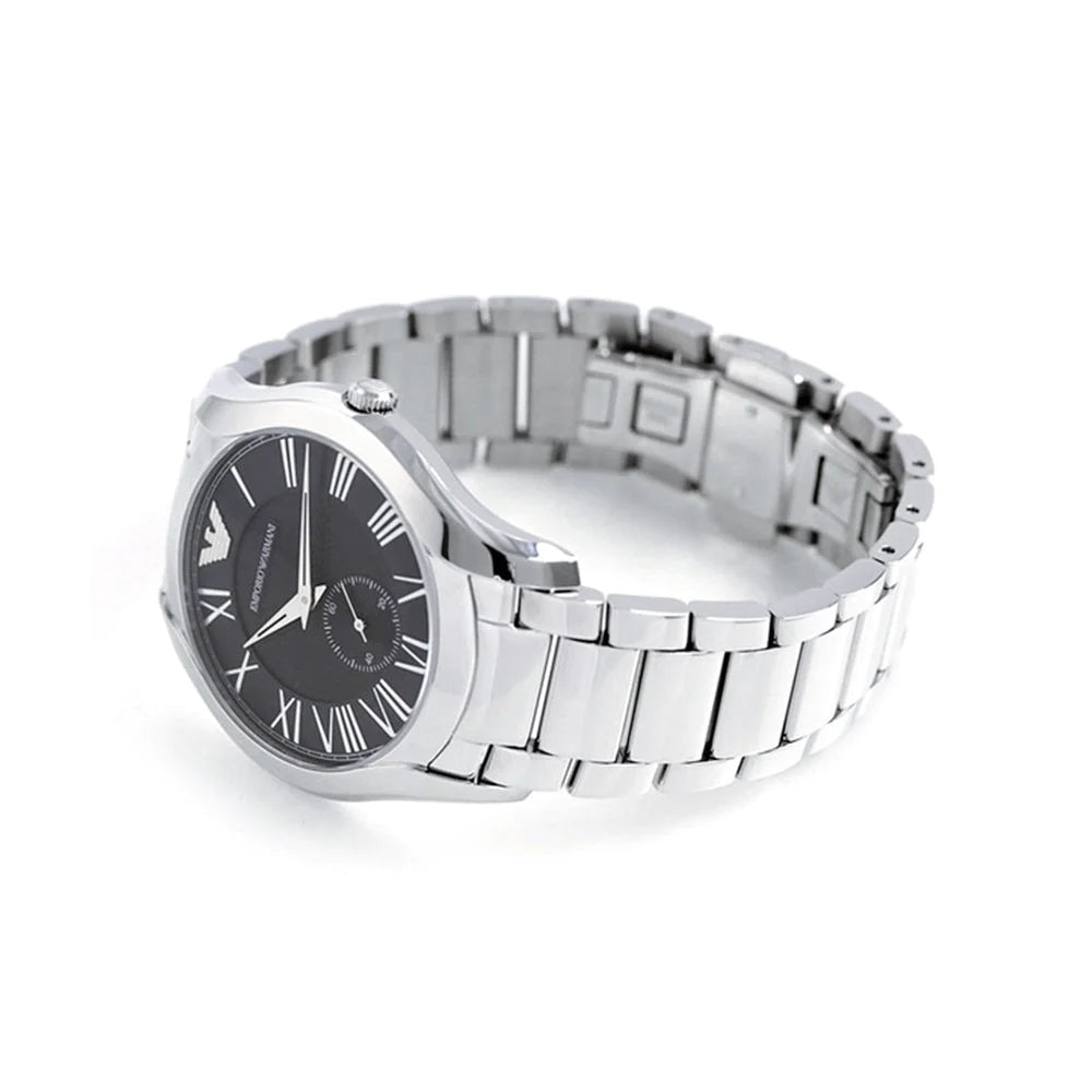 Emporio Armani Valente Quartz Black Dial Silver Steel Strap Watch For Men - AR11086 Buy Now By Emporio Armani