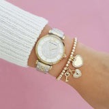 Emporio Armani Gianni T Bar White Dial Two Tone Steel Strap Watch For Women - AR8031 Buy Now By Emporio Armani