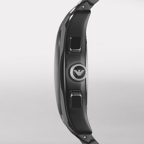 Emporio Armani Valente Chronograph Black Dial Black Ceramic Strap Watch For Men - AR1400 Buy Now By Emporio Armani