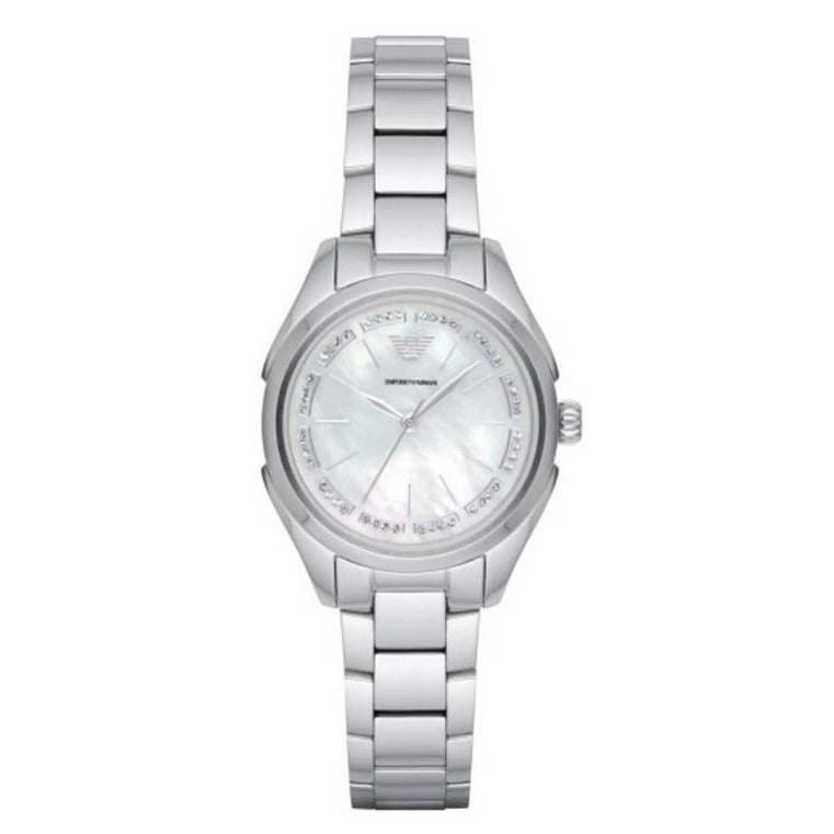 Emporio Armani Valeria Quartz Mother of Pearl Dial Silver Steel Strap Watch For Women - AR11030 Buy Now By Emporio Armani