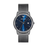 Emporio Armani Luigi Quartz Blue Dial Grey Mesh Bracelet Watch For Men - AR11053 Buy Now By Emporio Armani