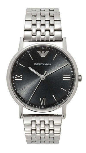 Emporio Armani Kappa Black Dial Silver Steel Strap Watch For Men - AR11152 Buy Now By Emporio Armani