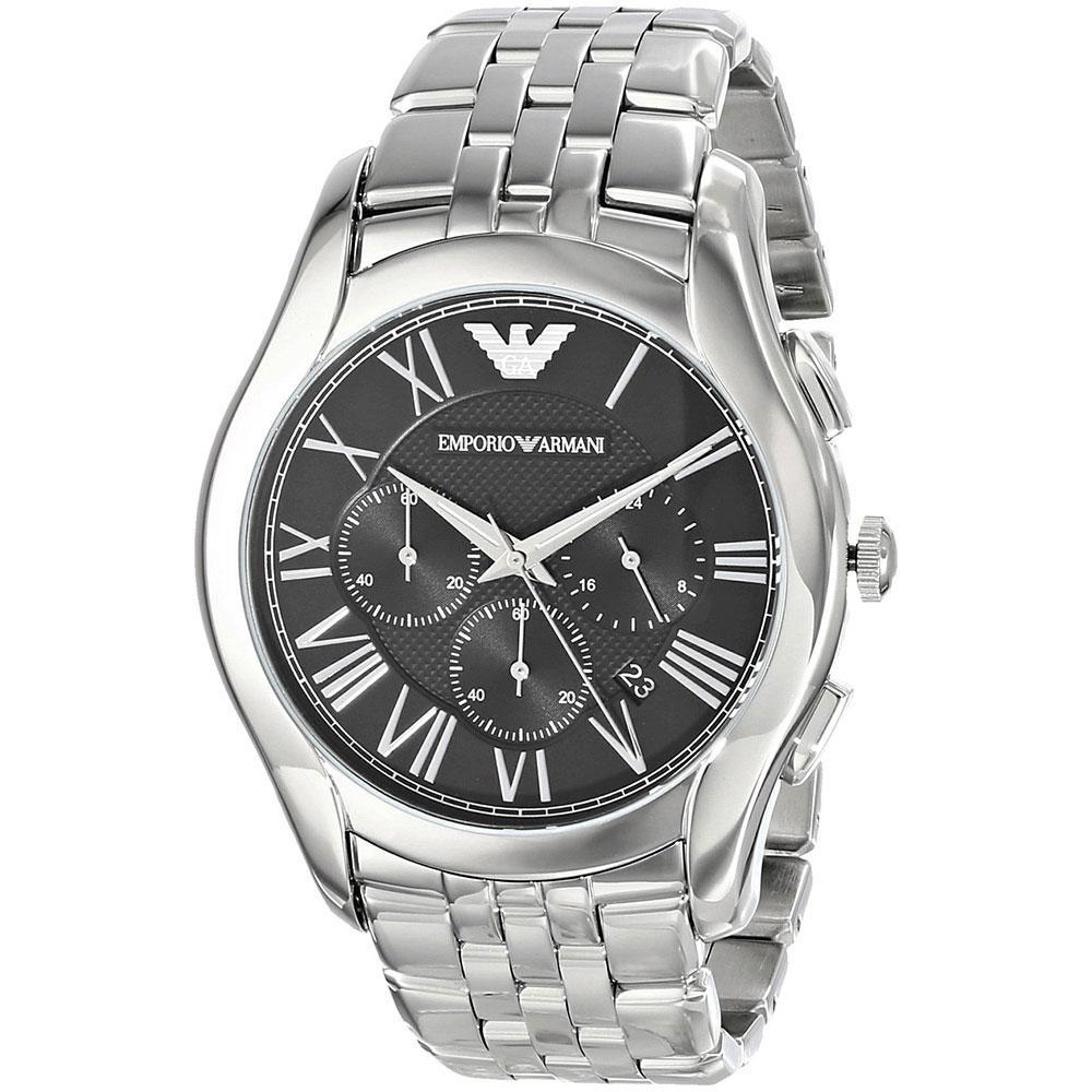 Emporio Armani Classic Chronograph Black Dial Silver Steel Strap Watch For Men - AR1786 Buy Now By Emporio Armani