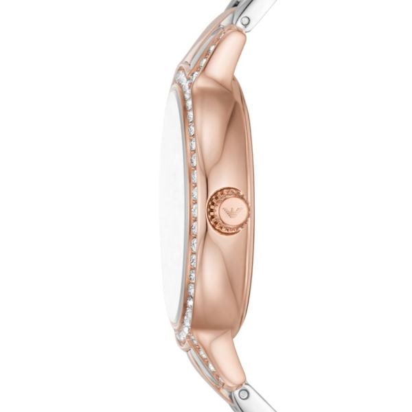 Emporio Armani Cleo Mother of Pearl Dial Two Tone Steel Strap Watch For Women - AR11499 Buy Now By Emporio Armani