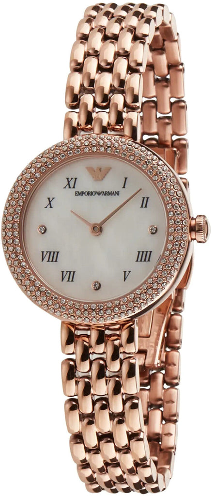 Emporio Armani Rosa Quartz Mother of Pearl White Dial Rose Gold Steel Strap Watch For Women - AR11355 Buy Now By Emporio Armani