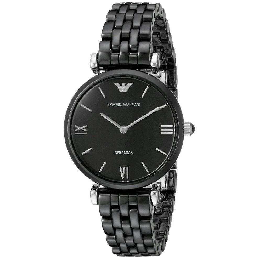 Emporio Armani Ceramica Black Dial Black Ceramic Strap Watch For Women - AR1487 Buy Now By Emporio Armani
