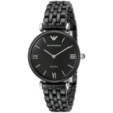 Emporio Armani Ceramica Black Dial Black Ceramic Strap Watch For Women - AR1487 Buy Now By Emporio Armani