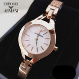 Emporio Armani Chiara Analog White Dial Rose Gold Steel Strap Watch For Women - AR7329 Buy Now By Emporio Armani